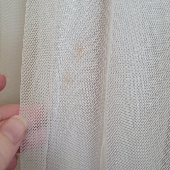 Dress Barn Pink Gold Dress Ribbon, Sequins, Rhinestones, Tulle Size 8 Petite - Picture 10 of 12